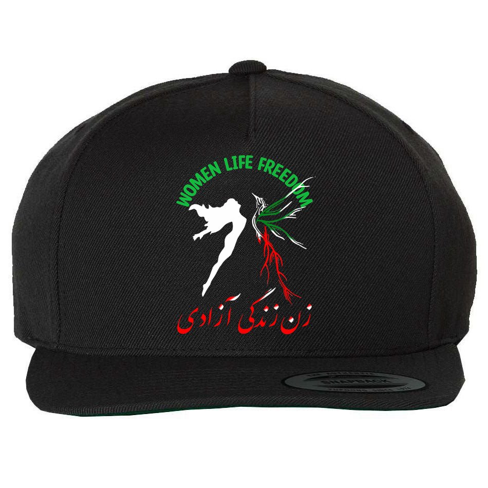Life Freedom Zan Zendegi Azadi Iran Free Iranian Wool Snapback Cap