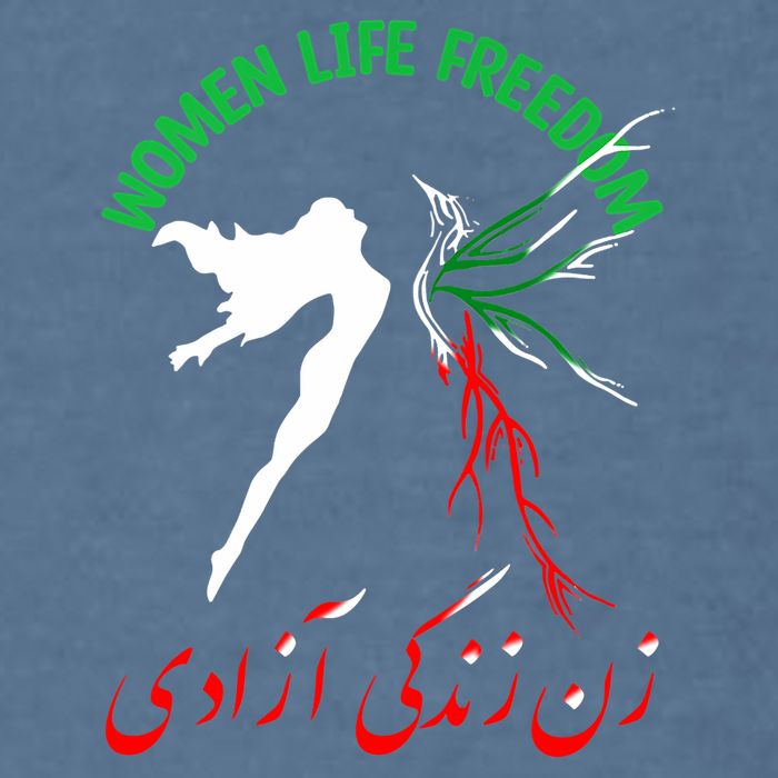 Life Freedom Zan Zendegi Azadi Iran Free Iranian Garment-Dyed Sweatshirt