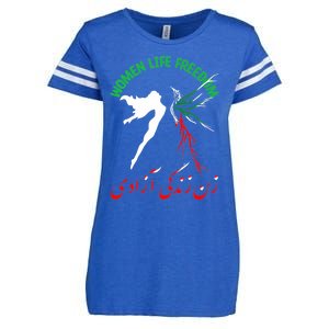 Life Freedom Zan Zendegi Azadi Iran Free Iranian Enza Ladies Jersey Football T-Shirt