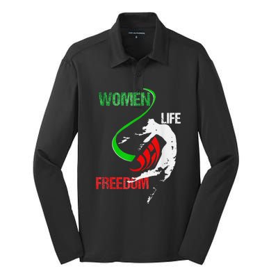 Life Freedom Zan Zendegi Azadi Iran Freedom Silk Touch Performance Long Sleeve Polo