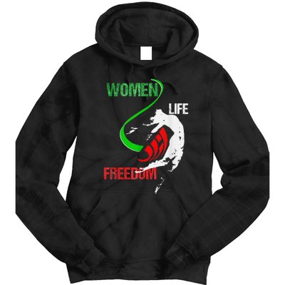 Life Freedom Zan Zendegi Azadi Iran Freedom Tie Dye Hoodie