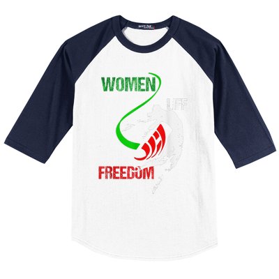 Life Freedom Zan Zendegi Azadi Iran Freedom Baseball Sleeve Shirt