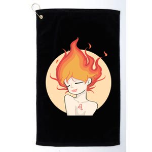 Leo Fire Zodiac Horoscope Astrology Cute Gift Platinum Collection Golf Towel