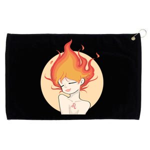 Leo Fire Zodiac Horoscope Astrology Cute Gift Grommeted Golf Towel