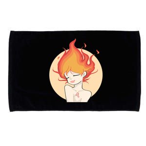 Leo Fire Zodiac Horoscope Astrology Cute Gift Microfiber Hand Towel