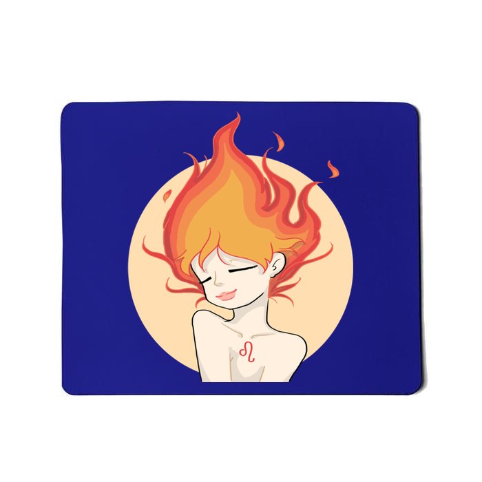 Leo Fire Zodiac Horoscope Astrology Cute Gift Mousepad