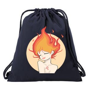 Leo Fire Zodiac Horoscope Astrology Cute Gift Drawstring Bag