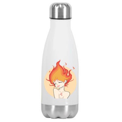 Leo Fire Zodiac Horoscope Astrology Cute Gift Stainless Steel Insulated Water Bottle