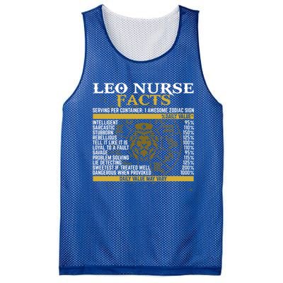 Leo Facts Zodiac Signs A Nutritional Facts For Nurses Gift Mesh Reversible Basketball Jersey Tank