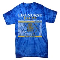 Leo Facts Zodiac Signs A Nutritional Facts For Nurses Gift Tie-Dye T-Shirt