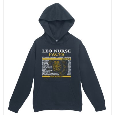 Leo Facts Zodiac Signs A Nutritional Facts For Nurses Gift Urban Pullover Hoodie