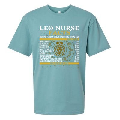 Leo Facts Zodiac Signs A Nutritional Facts For Nurses Gift Sueded Cloud Jersey T-Shirt