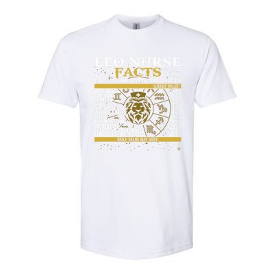 Leo Facts Zodiac Signs A Nutritional Facts For Nurses Gift Softstyle CVC T-Shirt