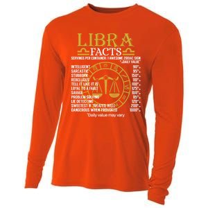 Libra Facts Zodiac Sign Funny Horoscope Funny Gift Cooling Performance Long Sleeve Crew