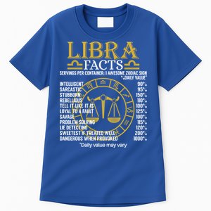 Libra Facts Zodiac Sign Funny Horoscope Funny Gift Tall T-Shirt