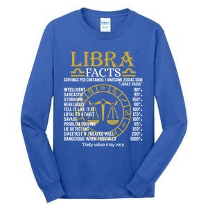 Libra Facts Zodiac Sign Funny Horoscope Funny Gift Tall Long Sleeve T-Shirt