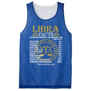 Libra Facts Zodiac Sign Funny Horoscope Funny Gift Mesh Reversible Basketball Jersey Tank