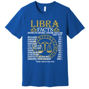 Libra Facts Zodiac Sign Funny Horoscope Funny Gift Premium T-Shirt