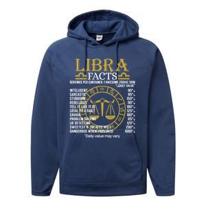 Libra Facts Zodiac Sign Funny Horoscope Funny Gift Performance Fleece Hoodie