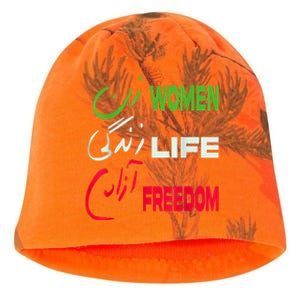  Life Freedom Zan Zendegi Azadi Farsi Support Iran Kati - Camo Knit Beanie