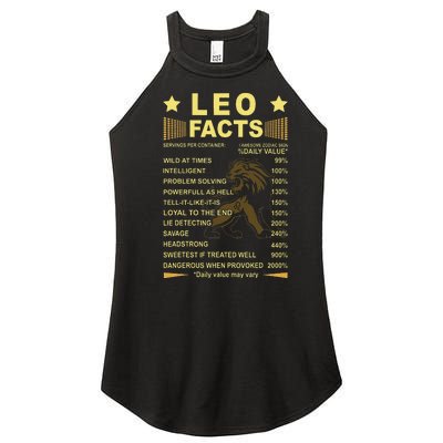 Leo Facts Zodiac Funny Leo Birthday Gift Tee Women’s Perfect Tri Rocker Tank