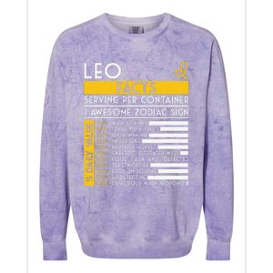 Leo Facts Zodiac Horoscope Funny Astrology Star Sign Colorblast Crewneck Sweatshirt