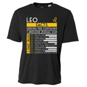 Leo Facts Zodiac Horoscope Funny Astrology Star Sign Cooling Performance Crew T-Shirt