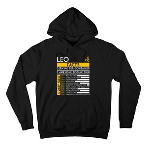 Leo Facts Zodiac Horoscope Funny Astrology Star Sign Hoodie