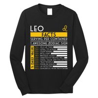 Leo Facts Zodiac Horoscope Funny Astrology Star Sign Long Sleeve Shirt