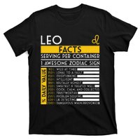 Leo Facts Zodiac Horoscope Funny Astrology Star Sign T-Shirt