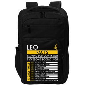 Leo Facts Zodiac Horoscope Funny Astrology Star Sign Impact Tech Backpack