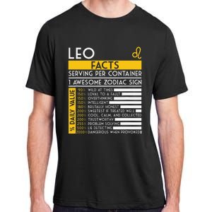 Leo Facts Zodiac Horoscope Funny Astrology Star Sign Adult ChromaSoft Performance T-Shirt