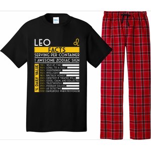 Leo Facts Zodiac Horoscope Funny Astrology Star Sign Pajama Set