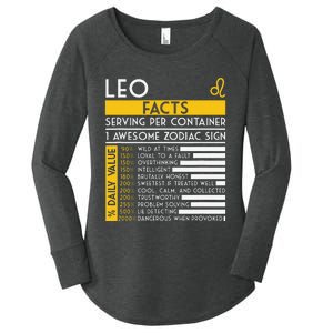 Leo Facts Zodiac Horoscope Funny Astrology Star Sign Women's Perfect Tri Tunic Long Sleeve Shirt