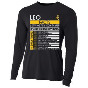 Leo Facts Zodiac Horoscope Funny Astrology Star Sign Cooling Performance Long Sleeve Crew