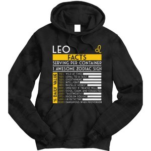 Leo Facts Zodiac Horoscope Funny Astrology Star Sign Tie Dye Hoodie