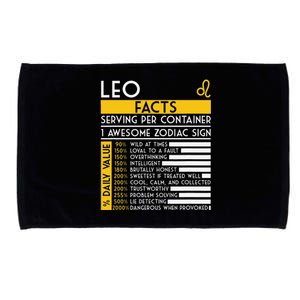 Leo Facts Zodiac Horoscope Funny Astrology Star Sign Microfiber Hand Towel