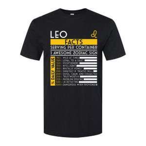 Leo Facts Zodiac Horoscope Funny Astrology Star Sign Softstyle CVC T-Shirt