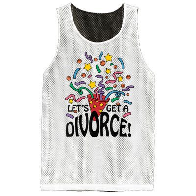 LetS Get A Divorce Mesh Reversible Basketball Jersey Tank