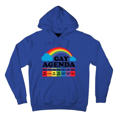 Lesbian Gay Agenda Rainbow Pride Month Funny Lgbtq Ally Homo Cute Gift Hoodie