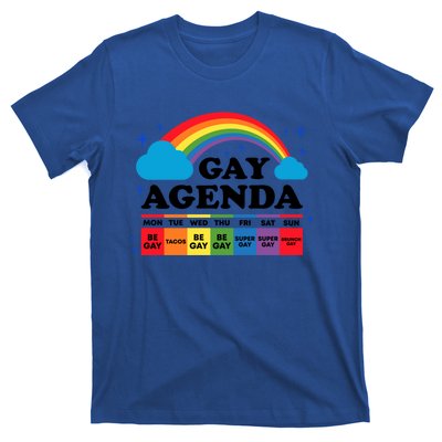 Lesbian Gay Agenda Rainbow Pride Month Funny Lgbtq Ally Homo Cute Gift T-Shirt