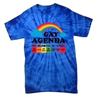 Lesbian Gay Agenda Rainbow Pride Month Funny Lgbtq Ally Homo Cute Gift Tie-Dye T-Shirt