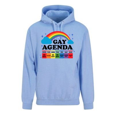 Lesbian Gay Agenda Rainbow Pride Month Funny Lgbtq Ally Homo Cute Gift Unisex Surf Hoodie