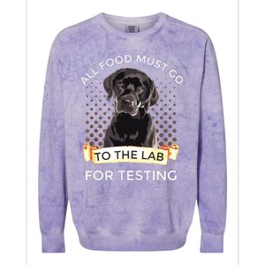 Labrador Gifts All Food Must Go To The Lab For Testing Colorblast Crewneck Sweatshirt