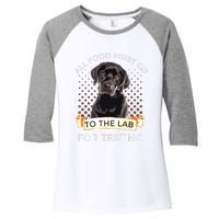 Labrador Gifts All Food Must Go To The Lab For Testing Women's Tri-Blend 3/4-Sleeve Raglan Shirt