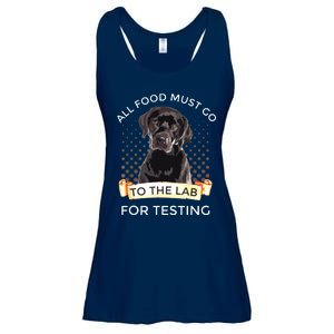 Labrador Gifts All Food Must Go To The Lab For Testing Ladies Essential Flowy Tank