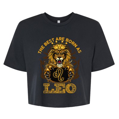 Lion graphic art July August Birthday design Leo Zodiac sign Bella+Canvas Jersey Crop Tee