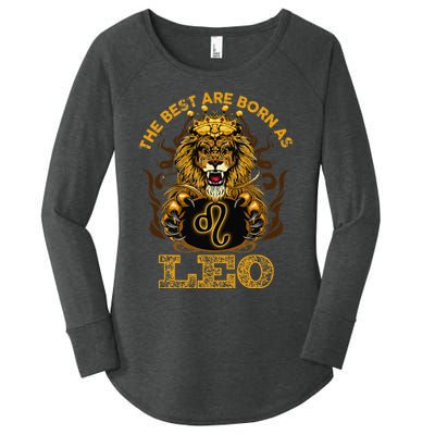 Lion graphic art July August Birthday design Leo Zodiac sign Women's Perfect Tri Tunic Long Sleeve Shirt