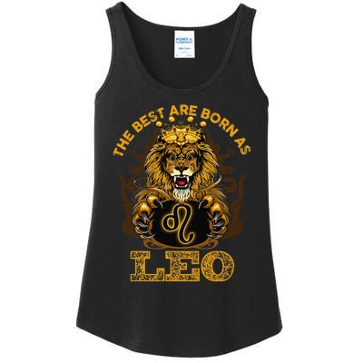 Lion graphic art July August Birthday design Leo Zodiac sign Ladies Essential Tank