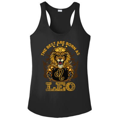 Lion graphic art July August Birthday design Leo Zodiac sign Ladies PosiCharge Competitor Racerback Tank